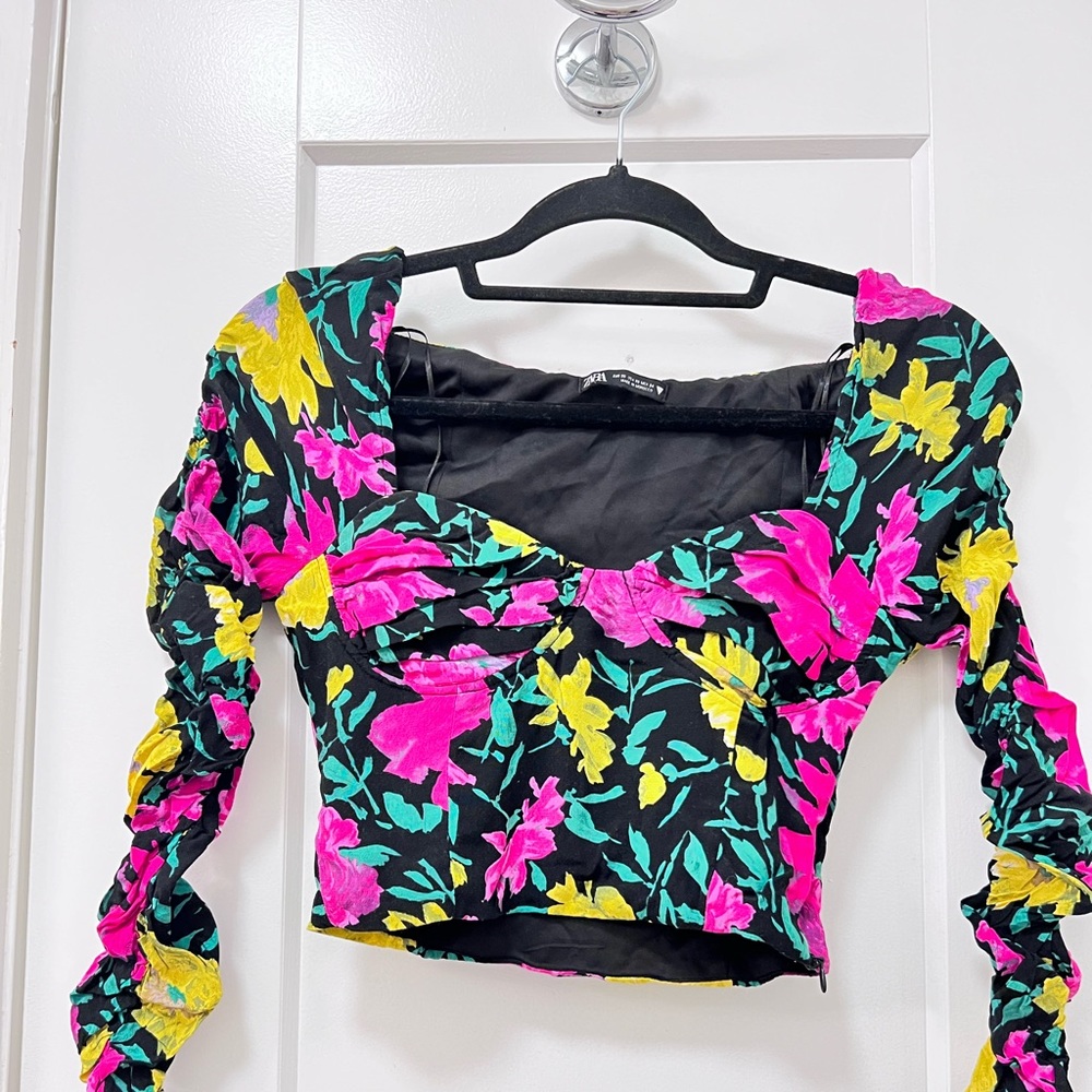 Zara Floral printed top